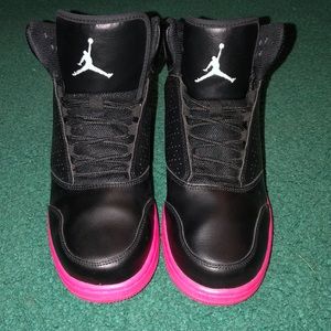 Jordans Black and Pink